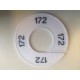 Maatring 9 cm wit/zw 172 